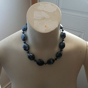 Navy Blue Necklace with matching earrings